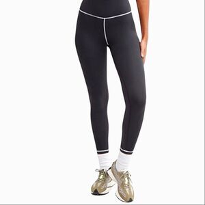 WeWoreWhat leggings corset black white thread M